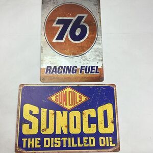 Sunoco 76 Racing Fuel Distilled Motor Oil Garage Shop Metal Wall Sign Reprod